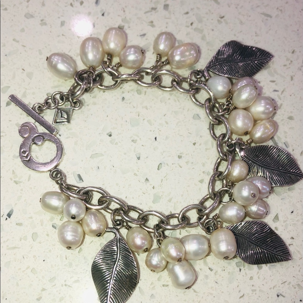 Silpada beautiful sterling and pearl bracelet, circa 2008. Only worn 3 times